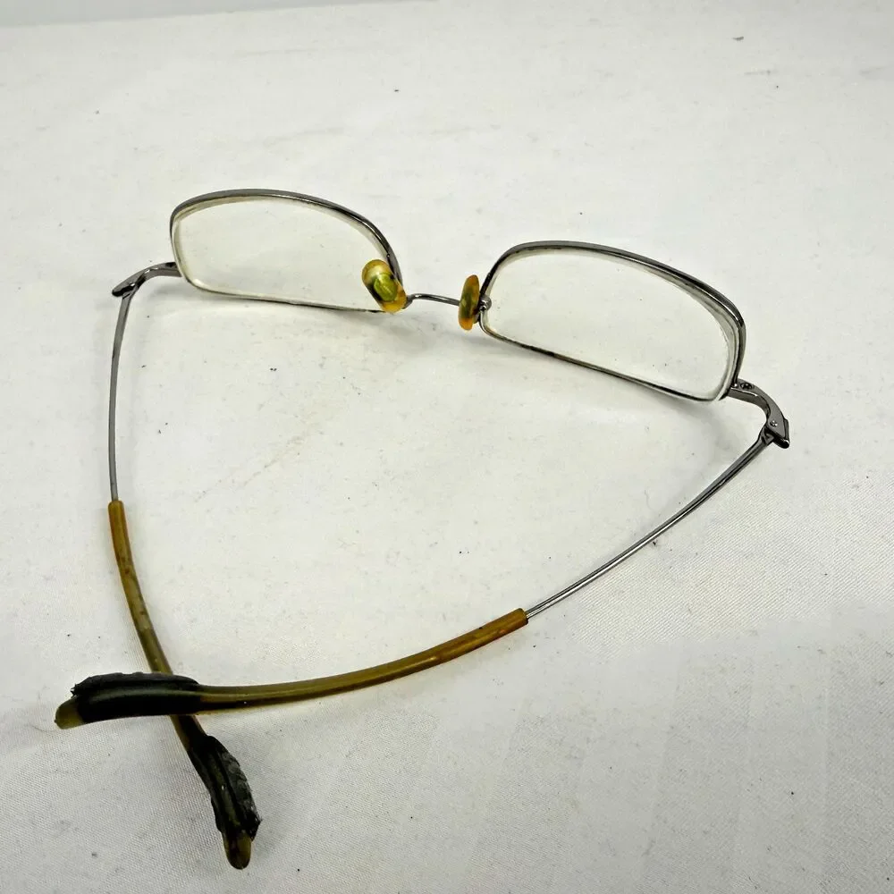 Nike Flexon 4013 046 Eyeglass Frames 53-18-140 Gunmetal Wire Rim DOC Slip Case